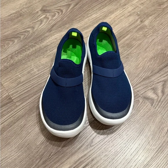 OOFOS Oomg Low Mesh White / Navy US Women’s 10 - Picture 2 of 8